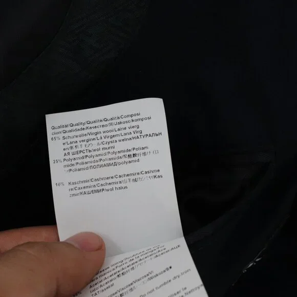 Hugo boss Sport Coat men's 46R Madron Virgin Wool Cashmere leather lapel trim - Picture 14 of 14